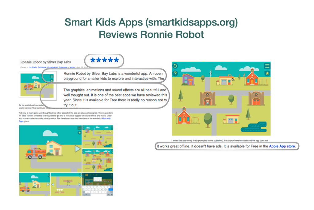 smart kids apps review of Ronnie Robot